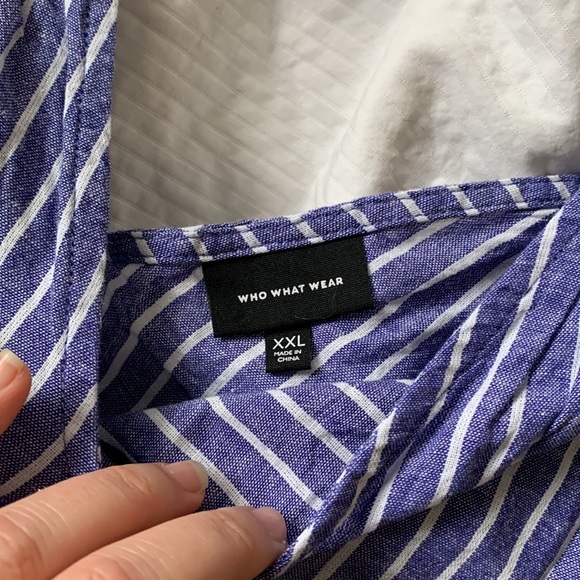 Who What Wear XXL striped chambray blouse - Picture 2 of 3